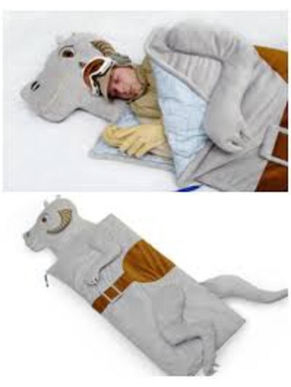 Star Wars: Tauntaun Sleeping Bag (gray, tan, brown, light blue)